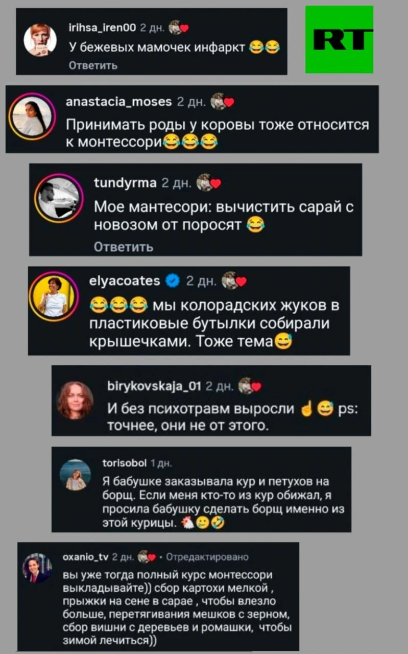 Вирусное видео из сети: «Монтессори. Деревенская методика» — маленький ребёнок помогает...