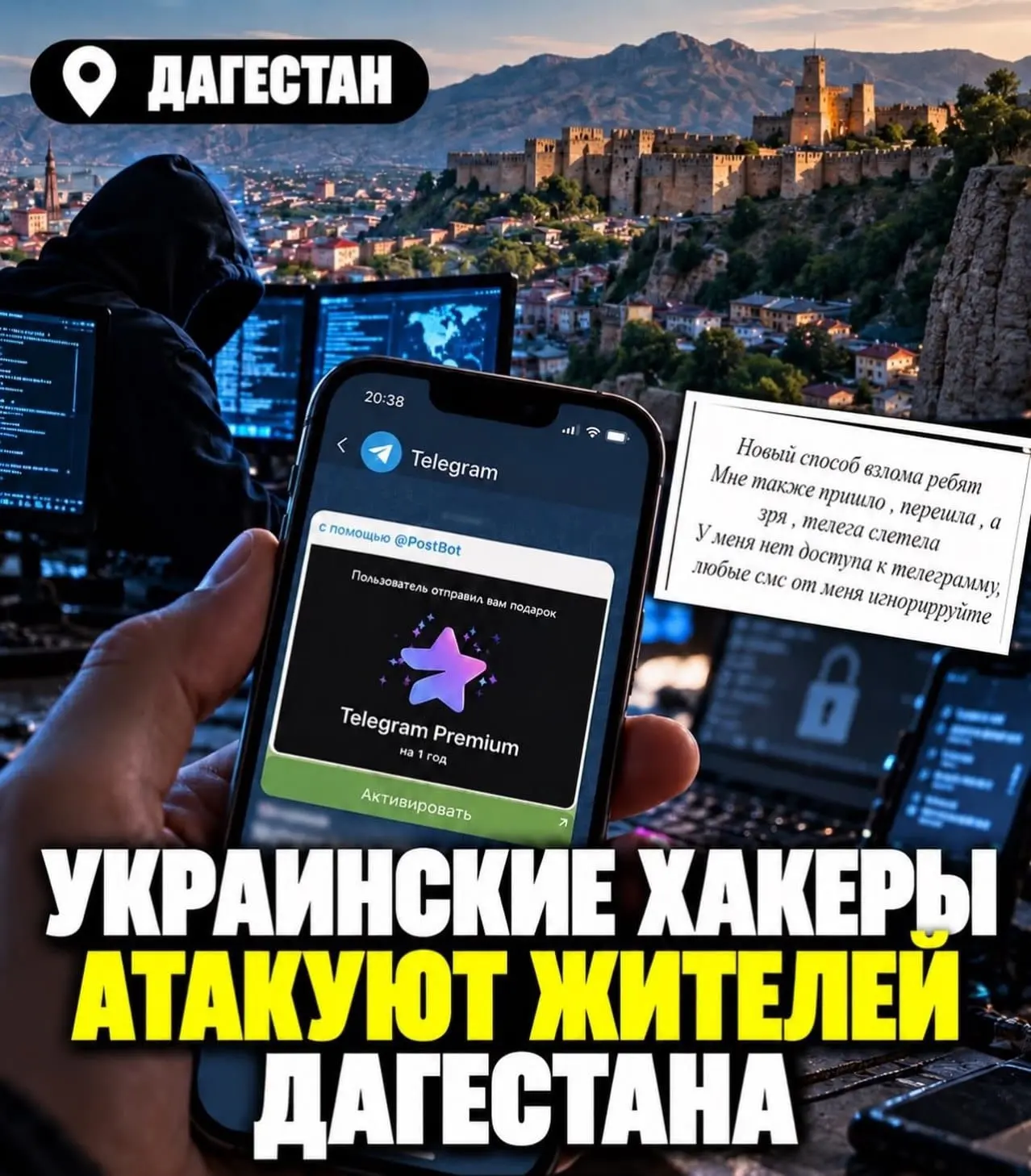 Хакеры рассылают жителям Дагестана, в том числе учителям и врачам, ссылки якобы с подар...