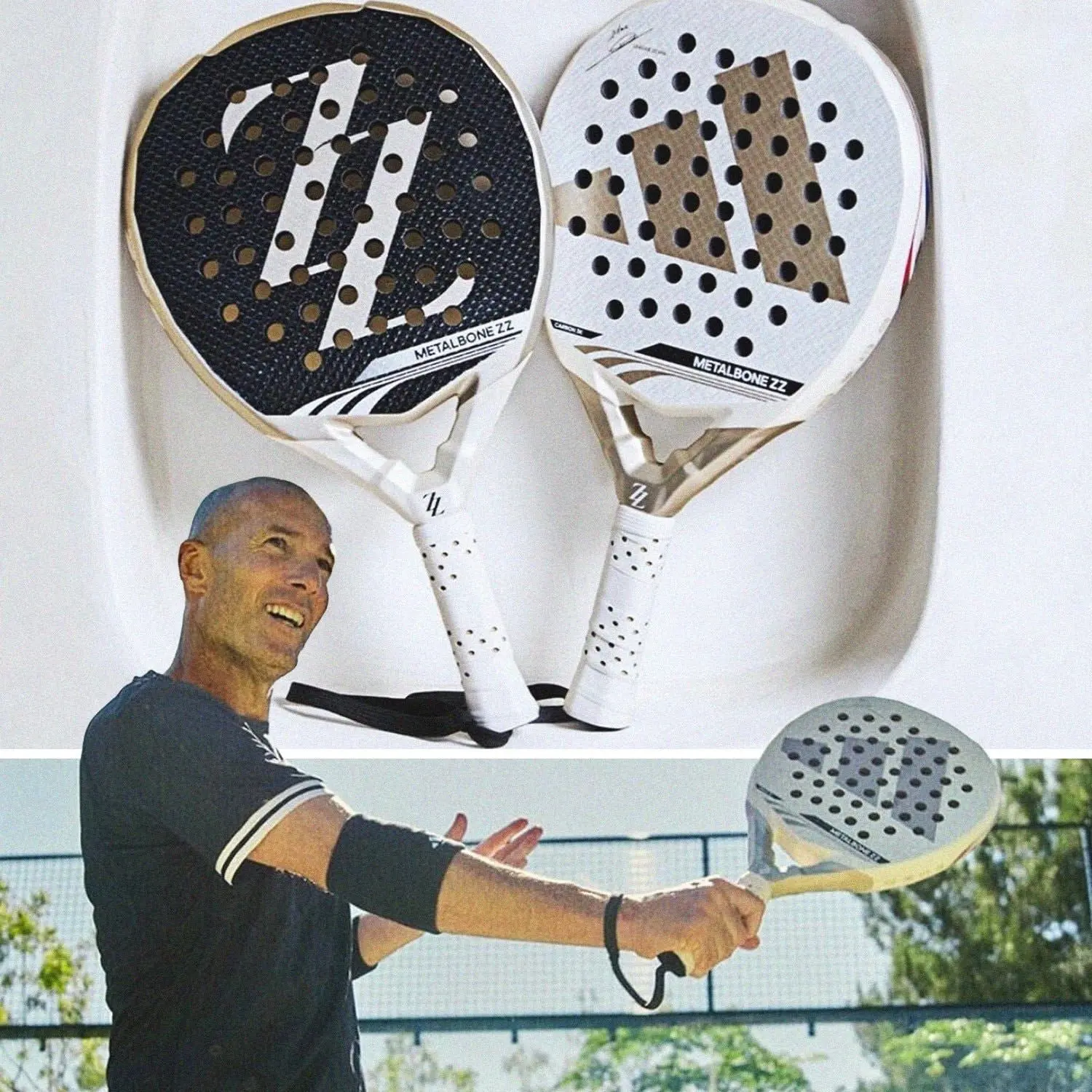 ⚽ Adidas и Зидан выпустили ракетки для падела с фирменными инициалами француза.