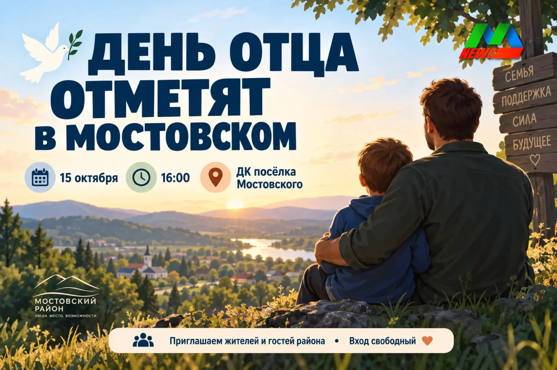 👨‍👧‍👦 Главные защитники, опора и пример: 15 октября в Мостовском отметят День отца