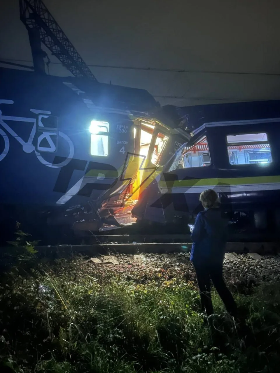 Столкновение поездов во Львовской области