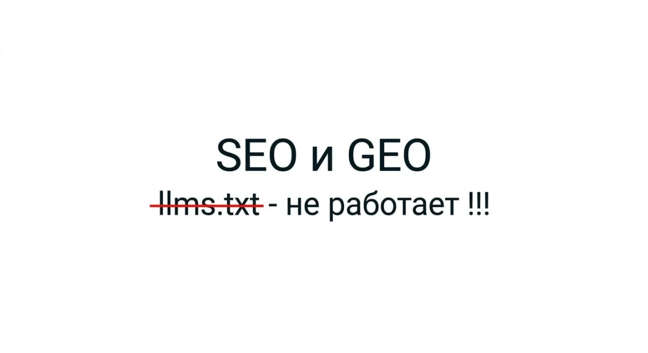 В SEO и GEO не РАБОТАЕТ !!! Файл - llms.txt, чтобы вас цитировал ChatGPT. Ahrefs провер...