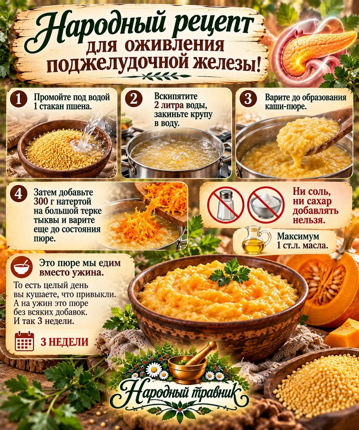 🌾 Оживите поджелудочную с этим простым рецептом!