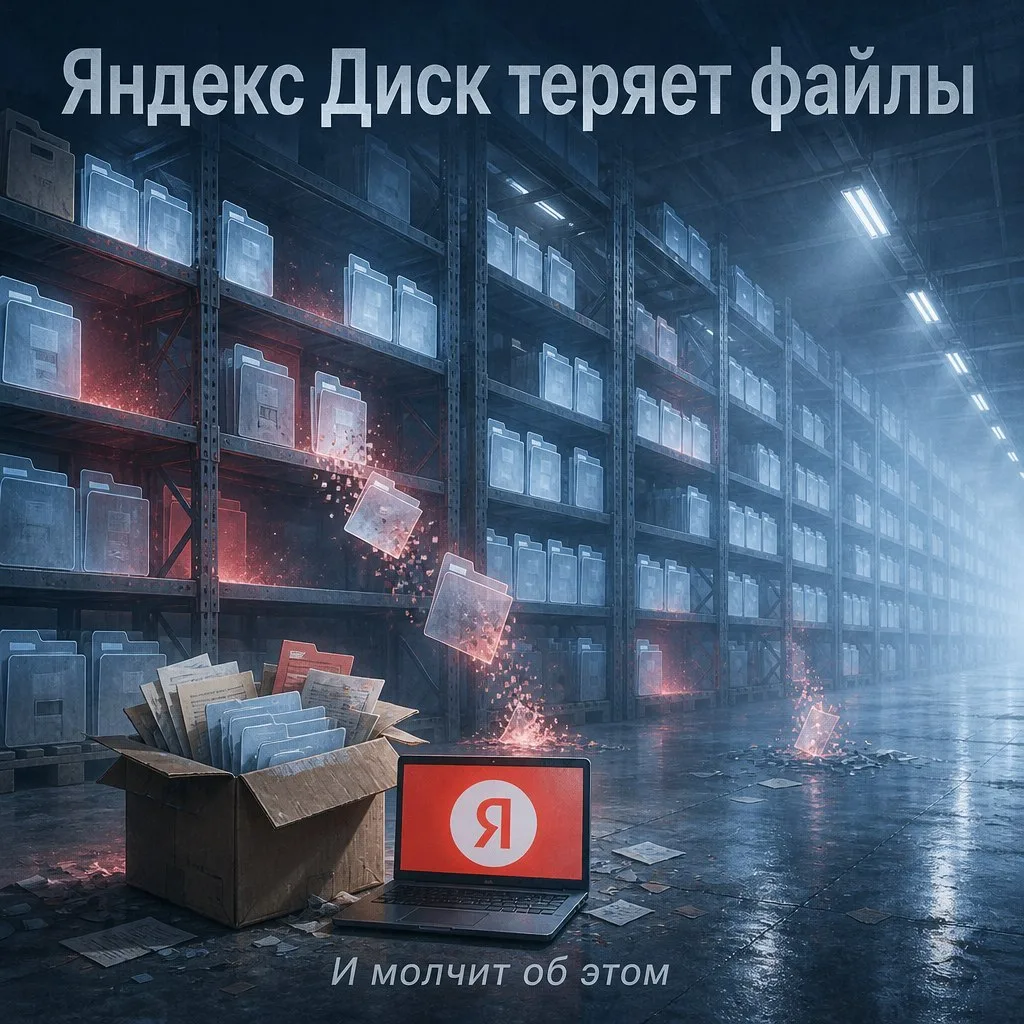 Яндекс Диск теряет пользовательские файлы