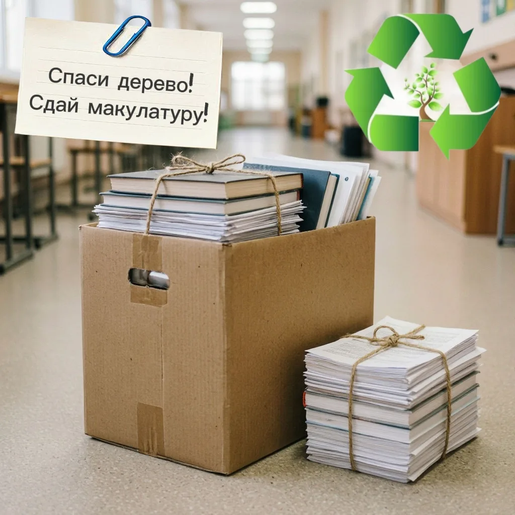 📜Объявляем старт акции по сбору макулатуры «Спаси дерево»!