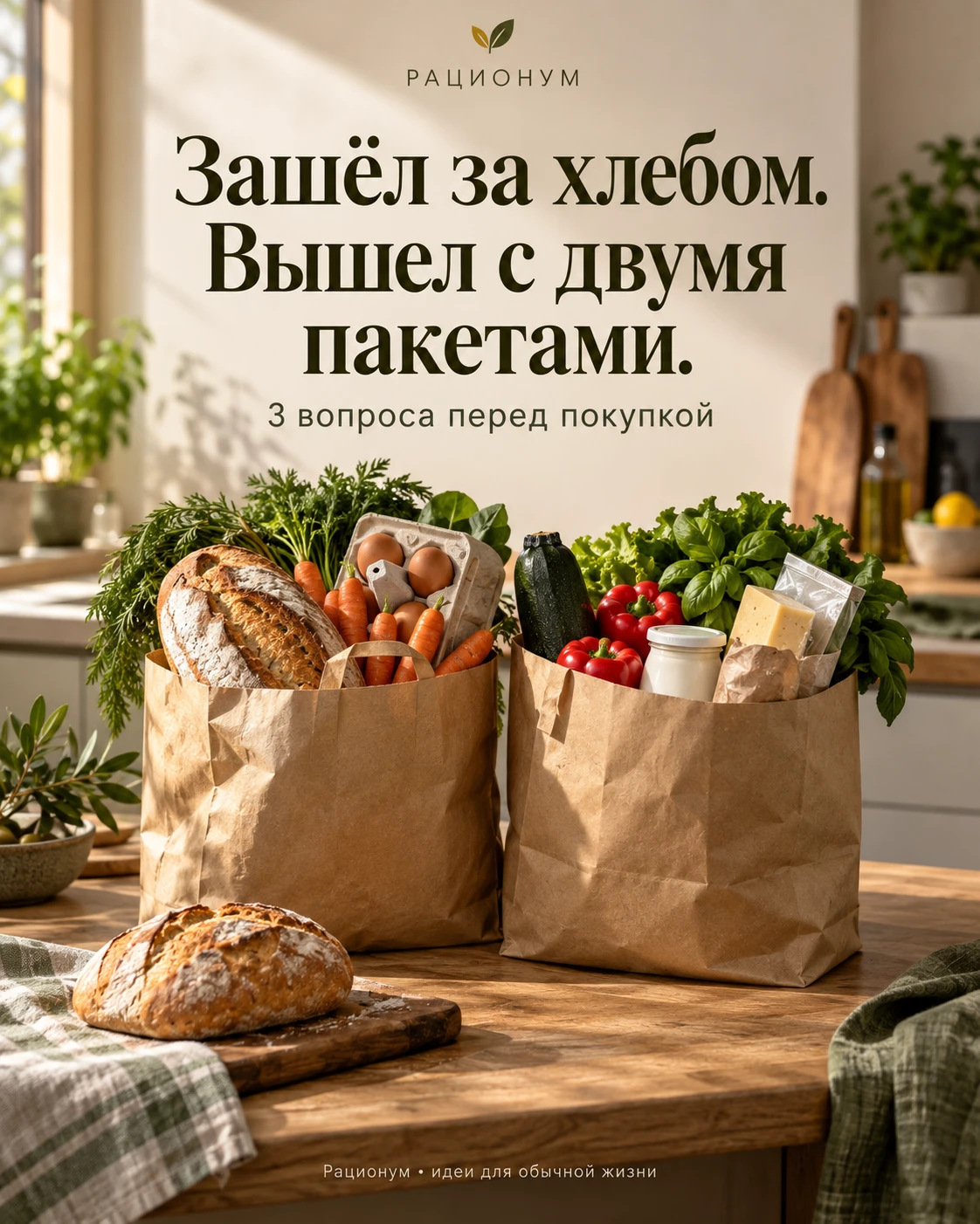Зашёл за хлебом, вышел с двумя пакетами 🛒