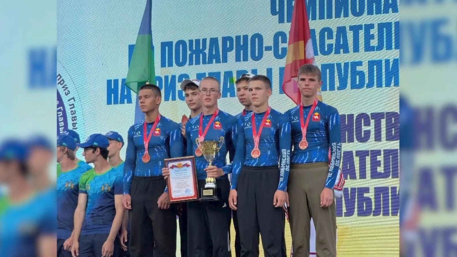 Впервые магнитогорские спортсмены победили в чемпионате области по пожарно-спасательном...