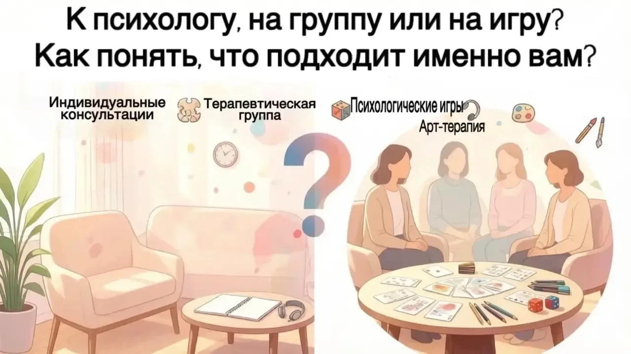 К психологу, на группу или на игру? Как понять, что подходит именно вам