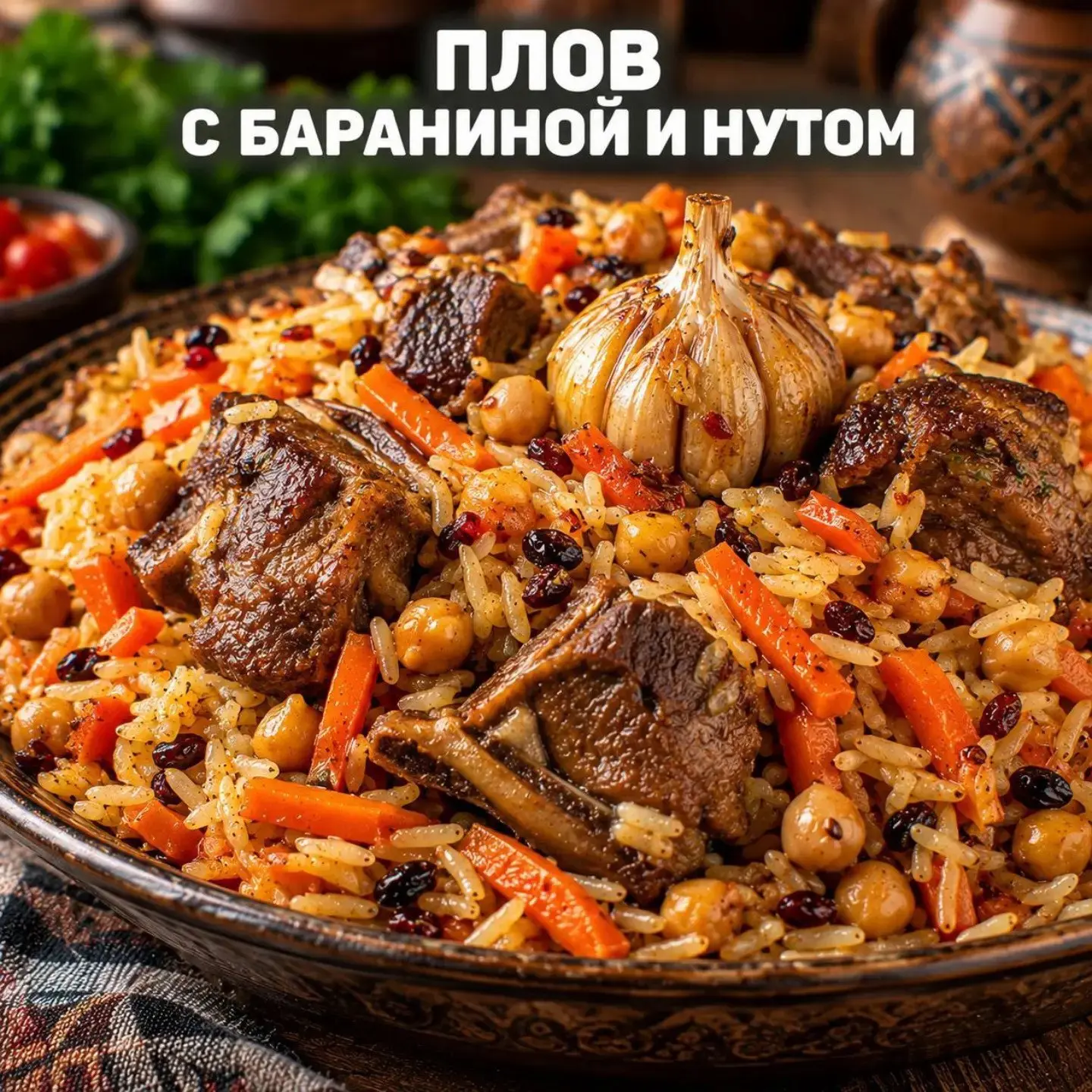 🍚 ПЛОВ С БАРАНИНОЙ И НУТОМ