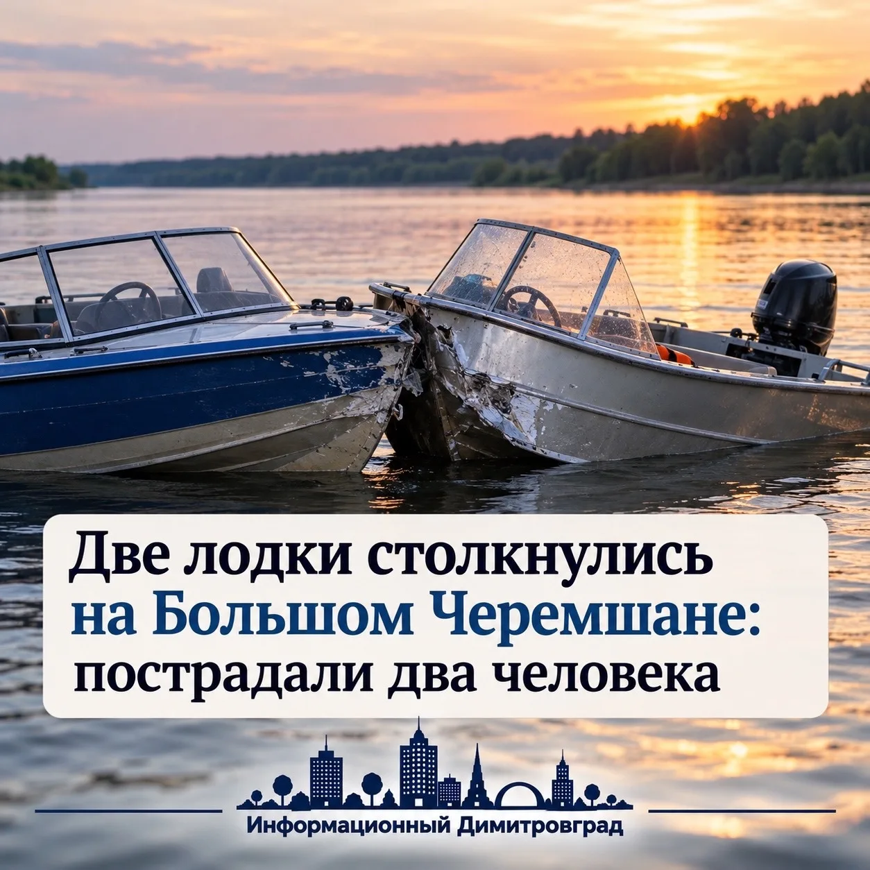 🚤 Две лодки столкнулись на Большом Черемшане: пострадали два человека
