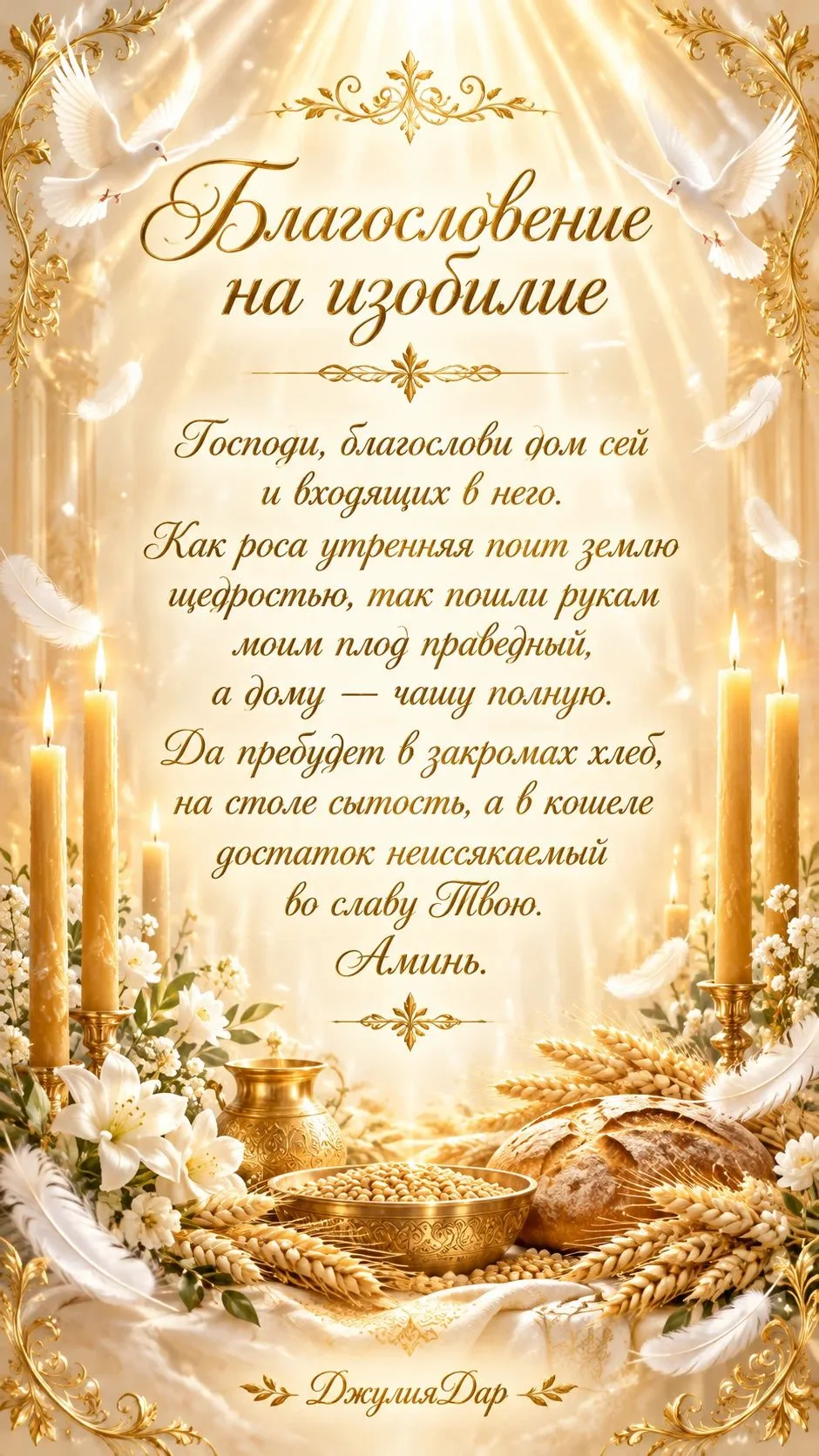 🕊Когда в доме звучит молитва, тревога за завтрашний день растворяется в свете.