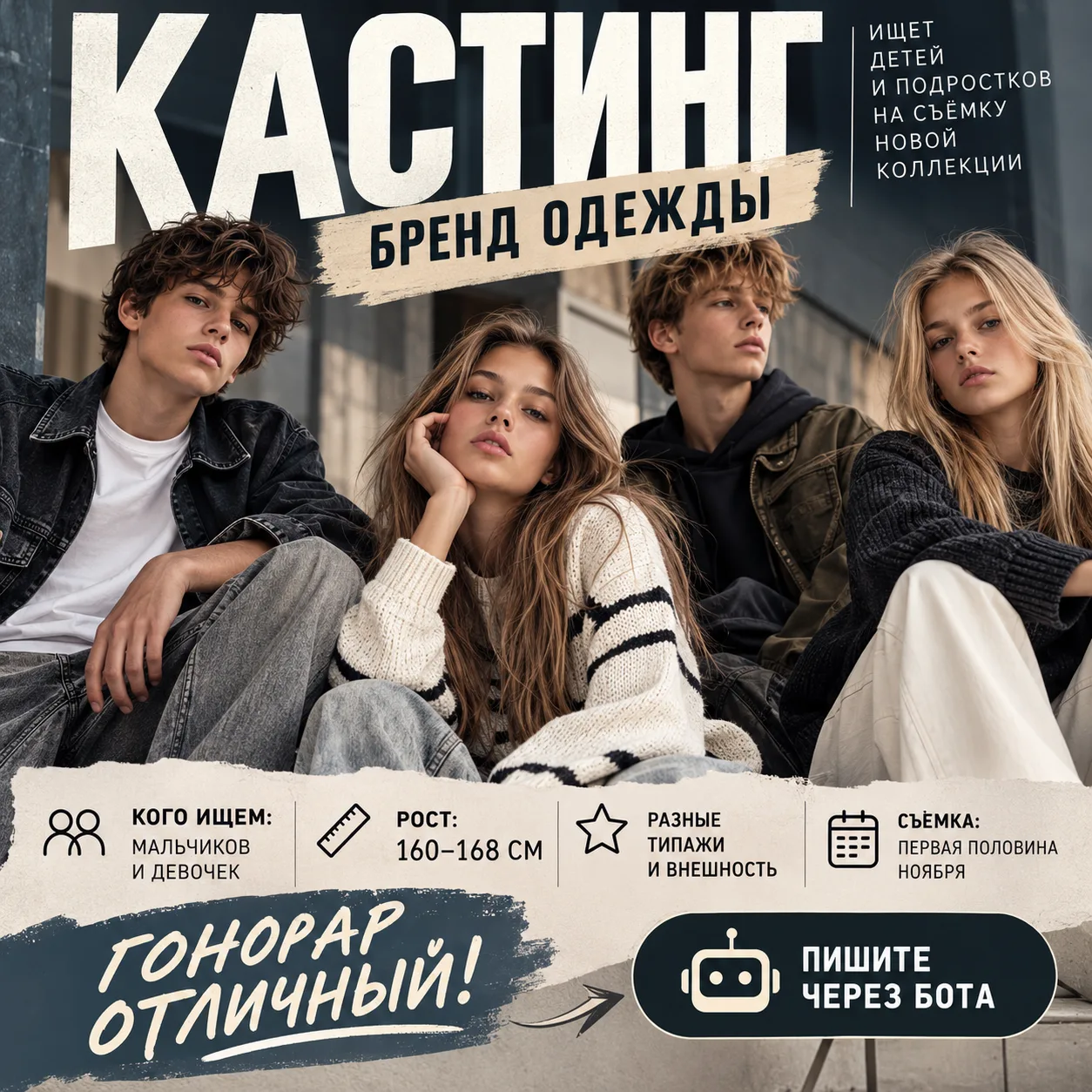 СРОЧНЫЙ КАСТИНГ | ПОДРОСТКИ