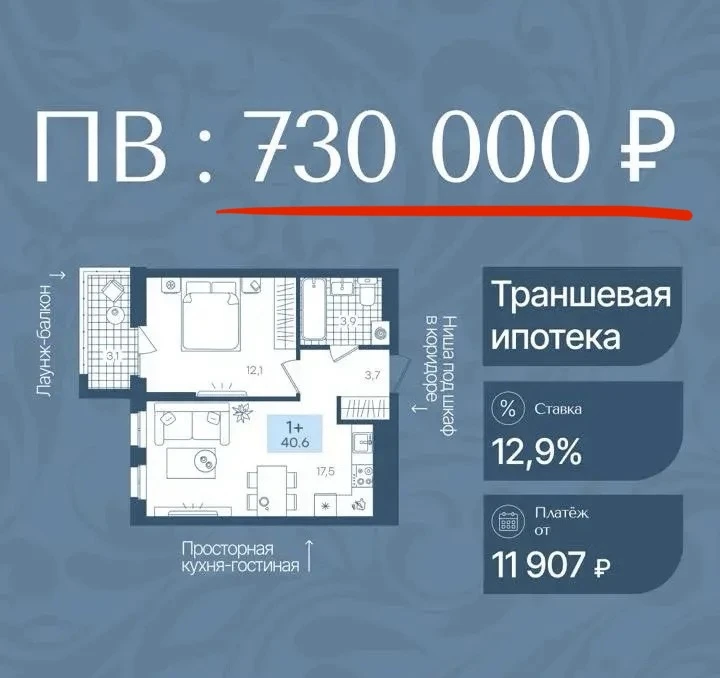 📌 ПВ 10,1 % + ставка 12,9 %