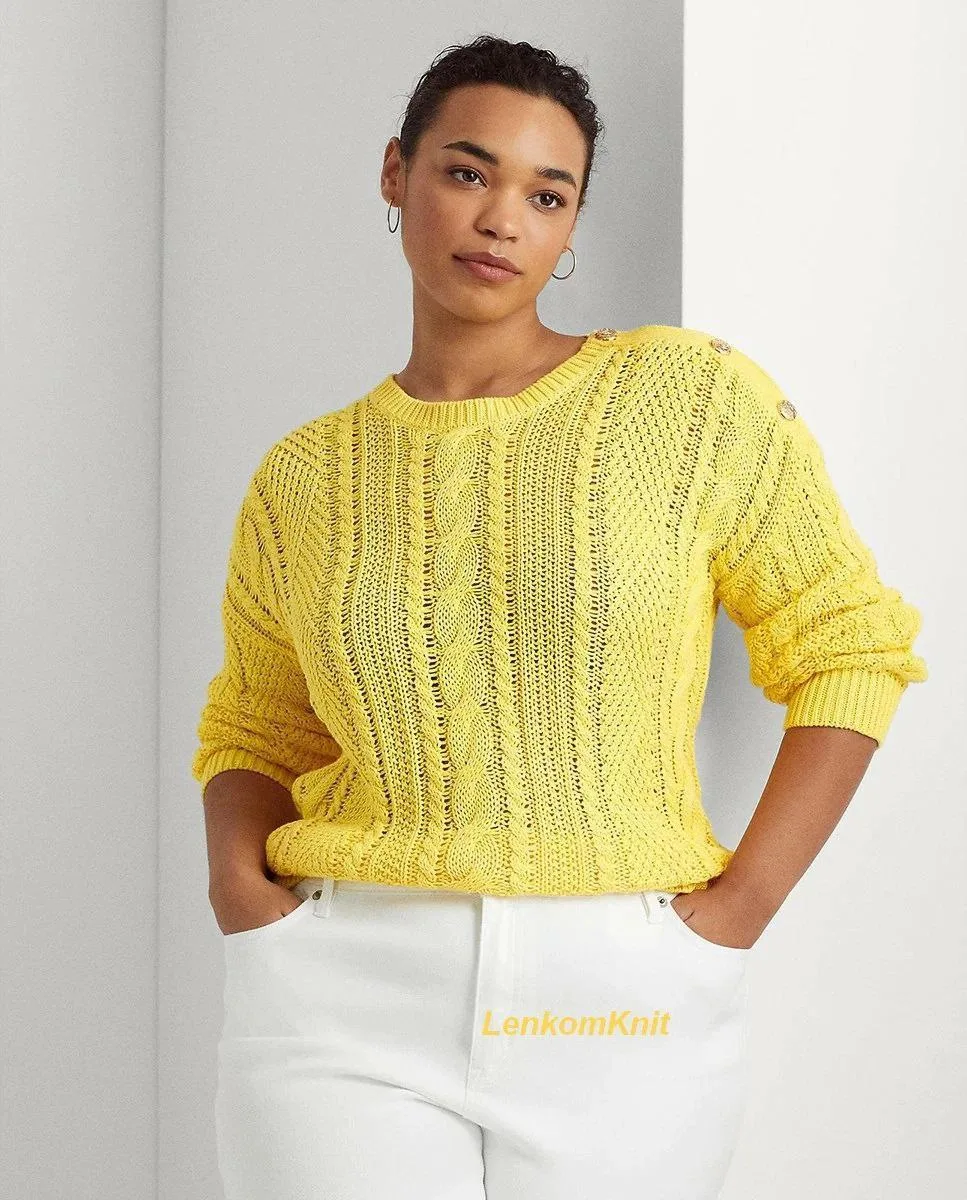 Ярко-желтый джемпер светлого оттенка от Ralph Lauren.