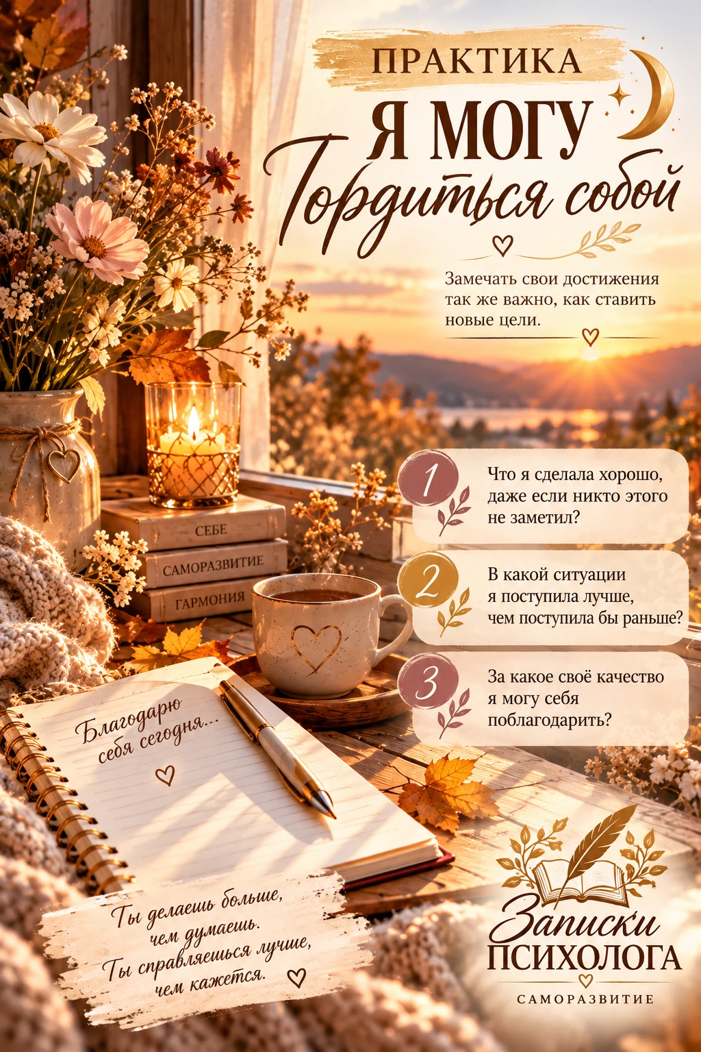 😌 ПРАКТИКА «Я МОГУ ГОРДИТЬСЯ СОБОЙ»