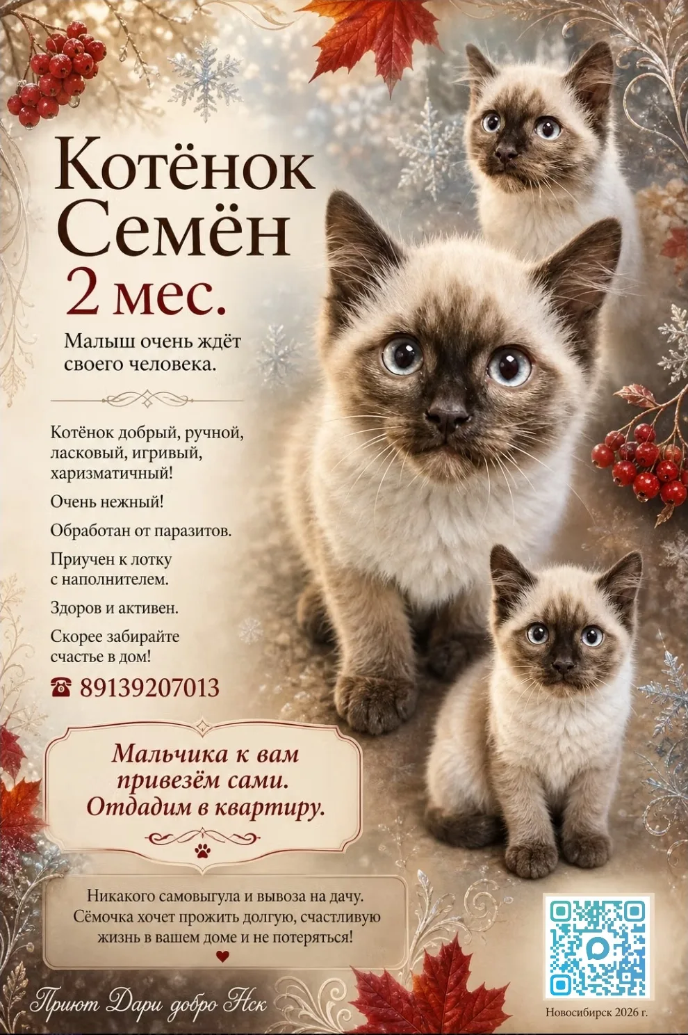 Семён ищет того, кто полюбит без условий🐾