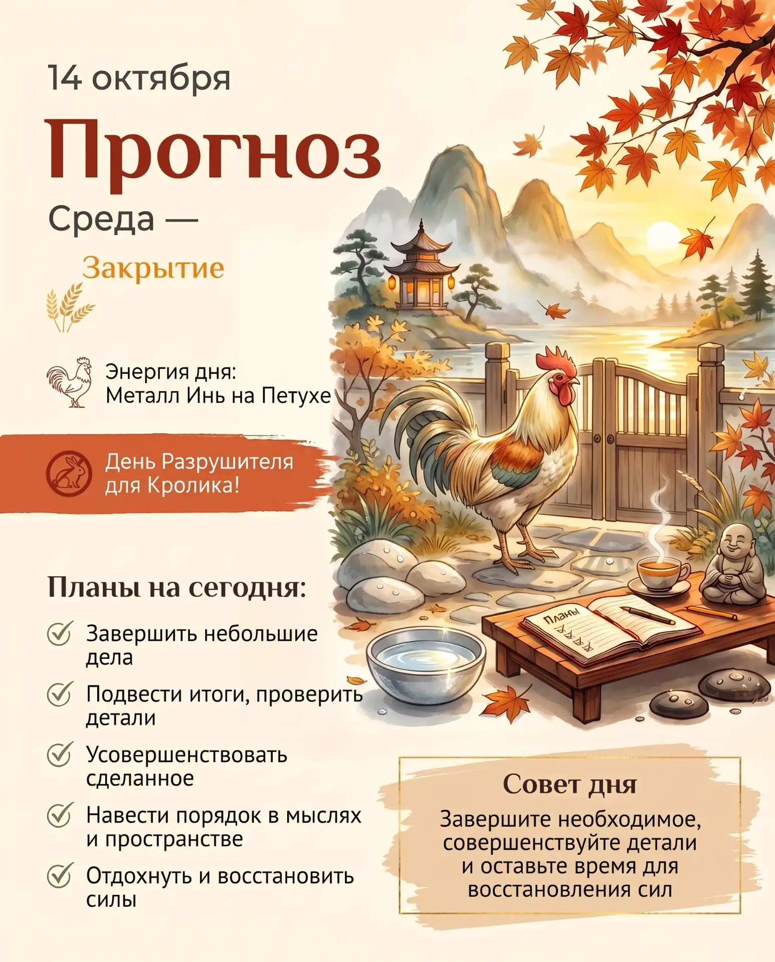 14 октября, среда - ЗАКРЫТИЕ