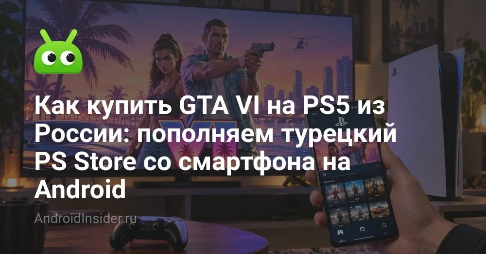 Как купить GTA VI в турецком PS Store на PS5 через Android и не встрять с оплатой