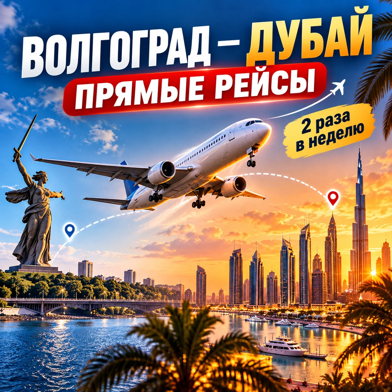 ✈️ Из Волгограда снова можно улететь в Дубай напрямую