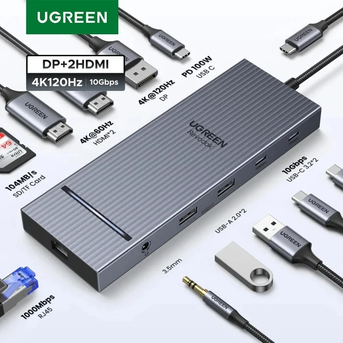 Компактный хаб UGREEN 5-в-1