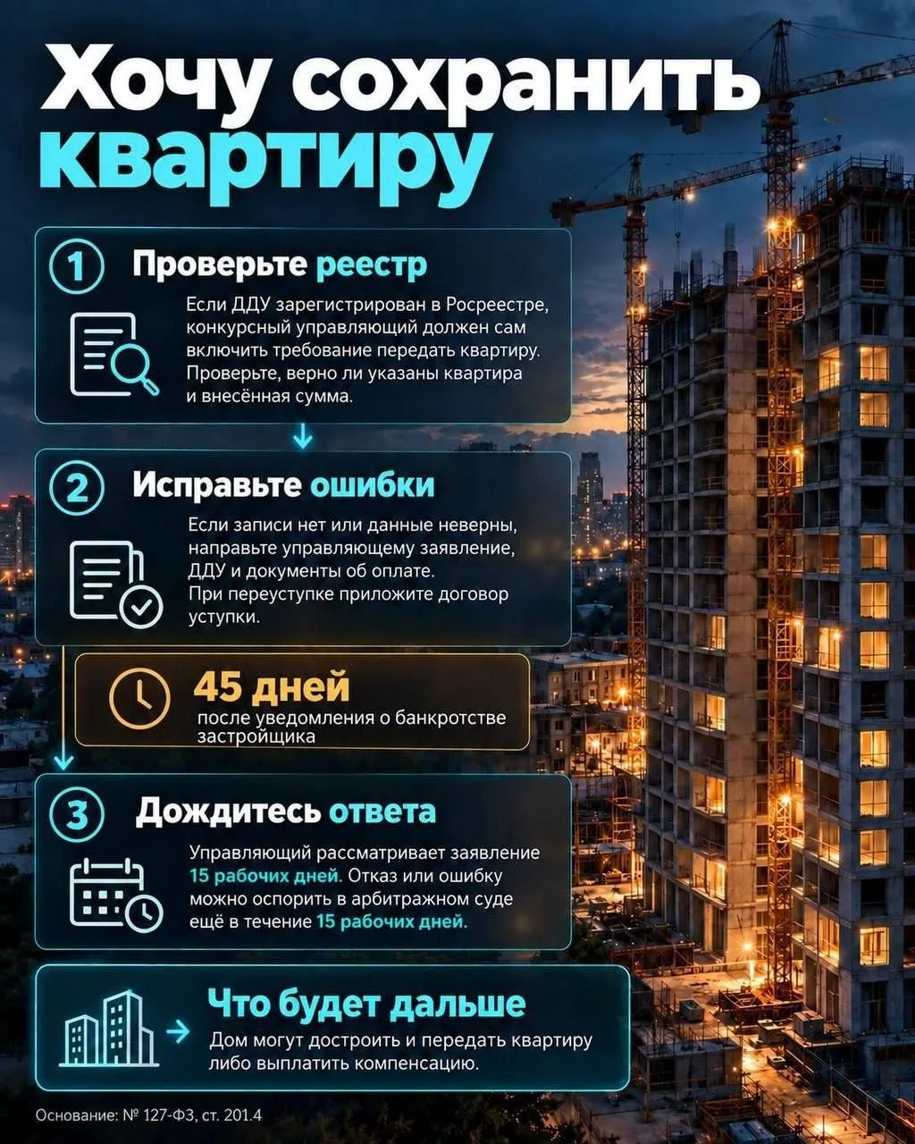ℹ️ Застройщик обанкротился: реально ли получить квартиру и как вернуть деньги