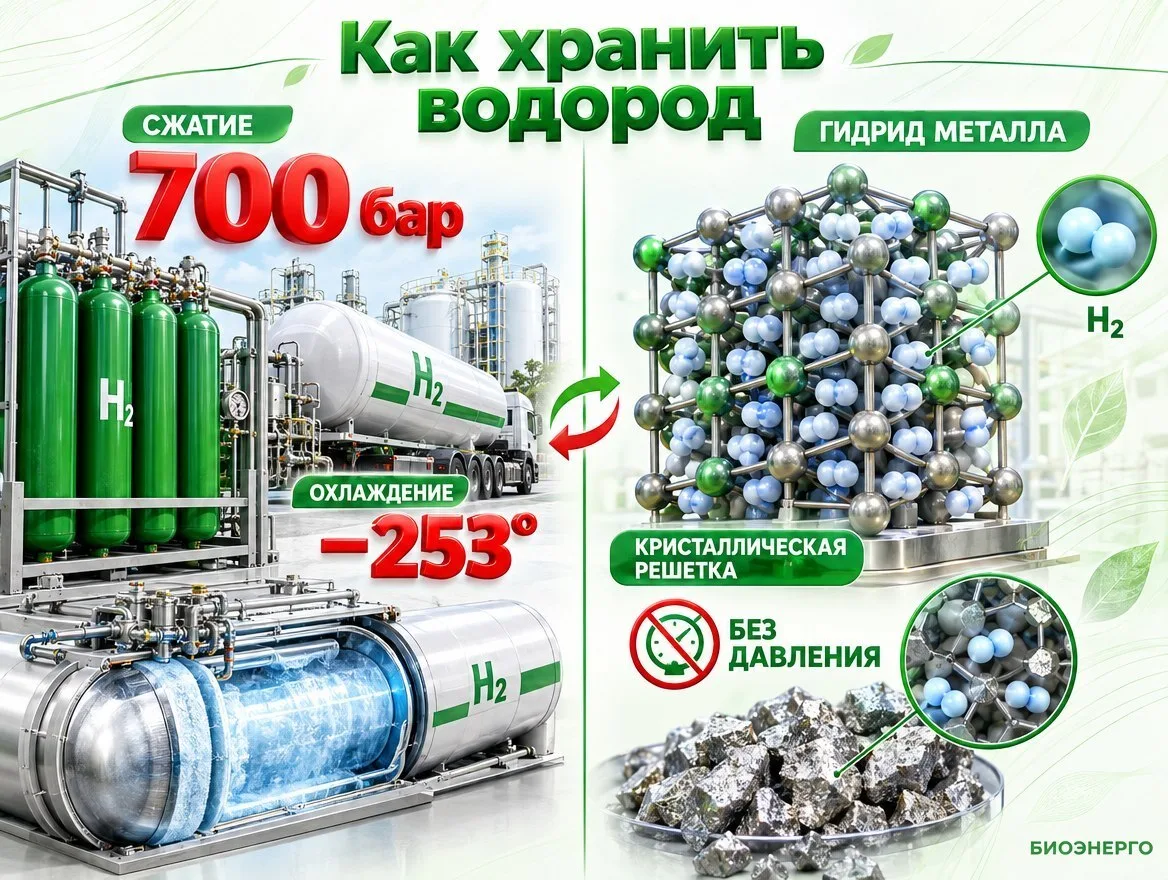 Гидриды металлов могут упростить хранение водорода