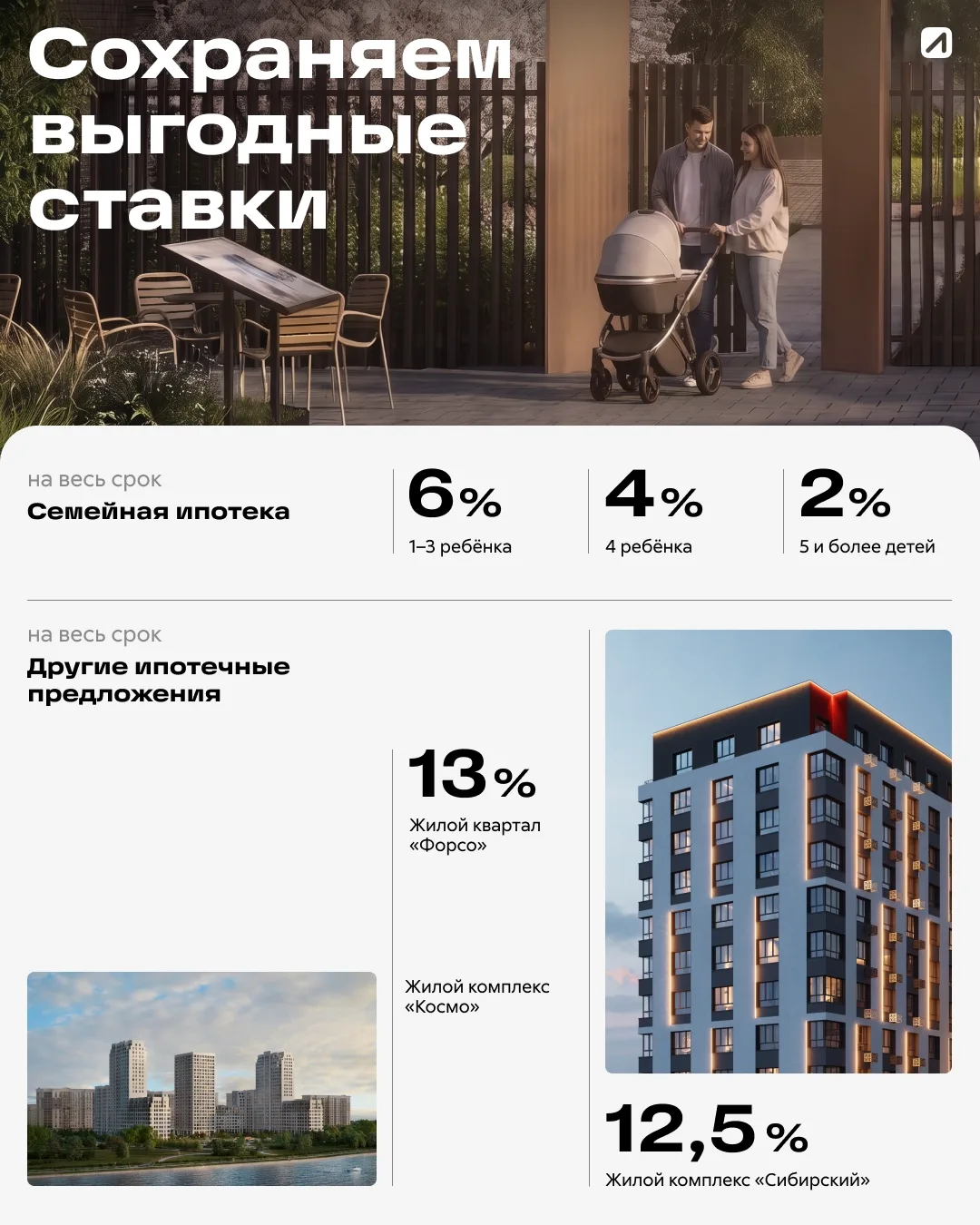 Сохраняем выгодные ставки на квартиры