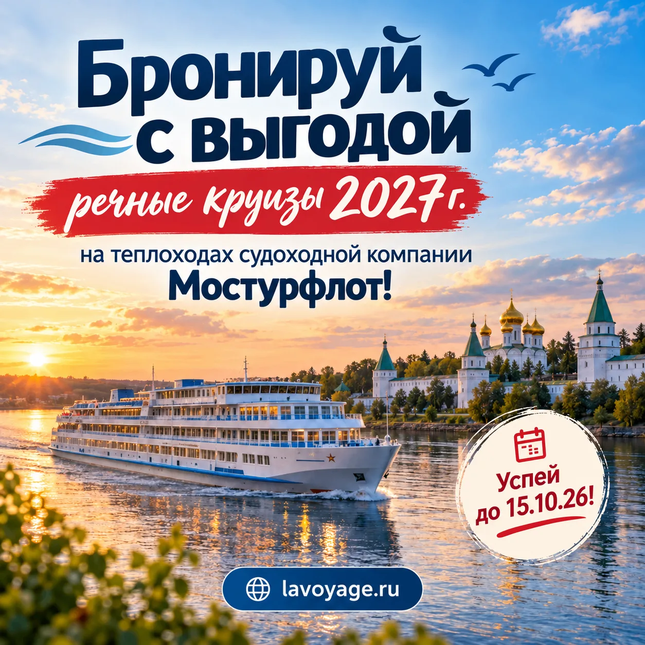 🍁Закончилось лето и уже пора подумать о следующем сезоне речных круизов, особенно сейч...