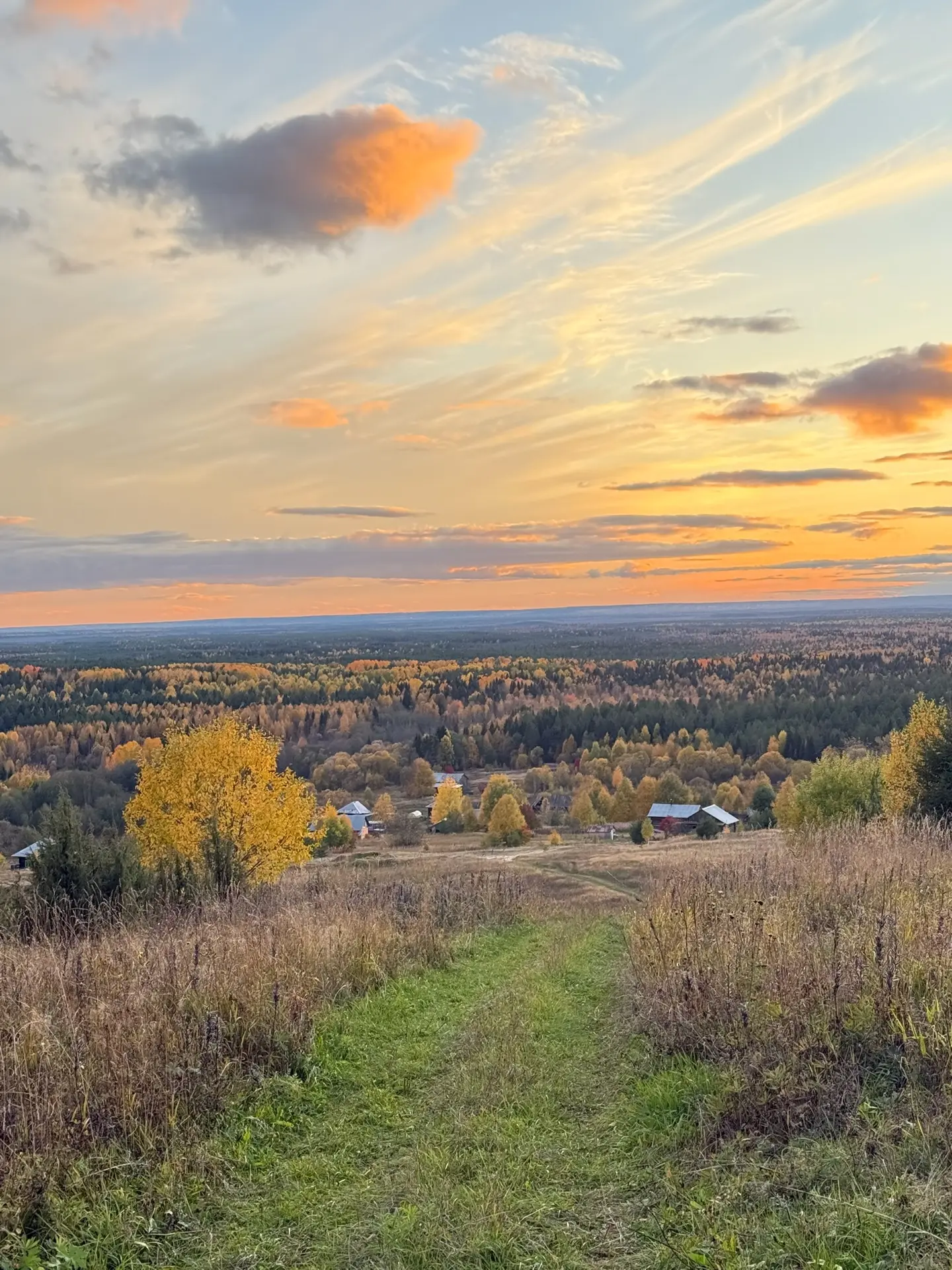 Дыхание осени на закате в Красновишерском районе 🍂