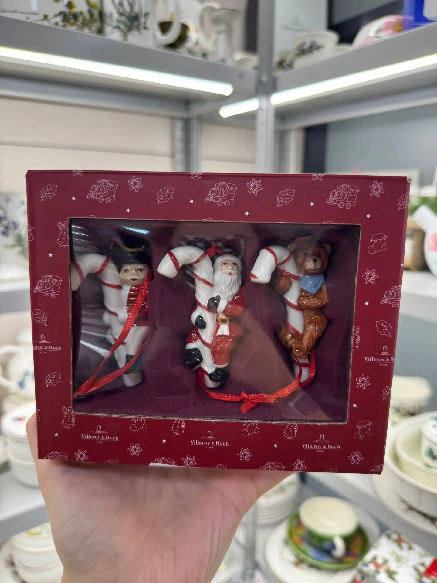 🎄 Подарочный набор из трёх ёлочных украшений Villeroy & Boch из коллекции Nostalgic Or...