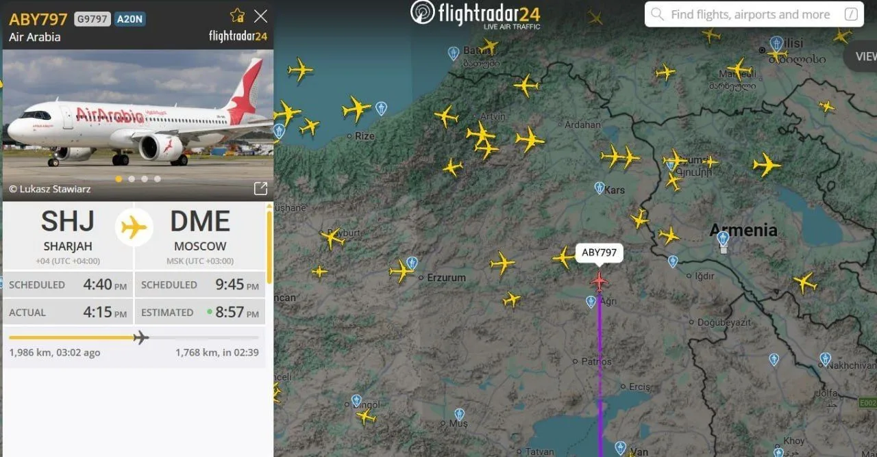 Air Arabia возобновила полеты в Москву после более чем 7 месяцев перерыва
