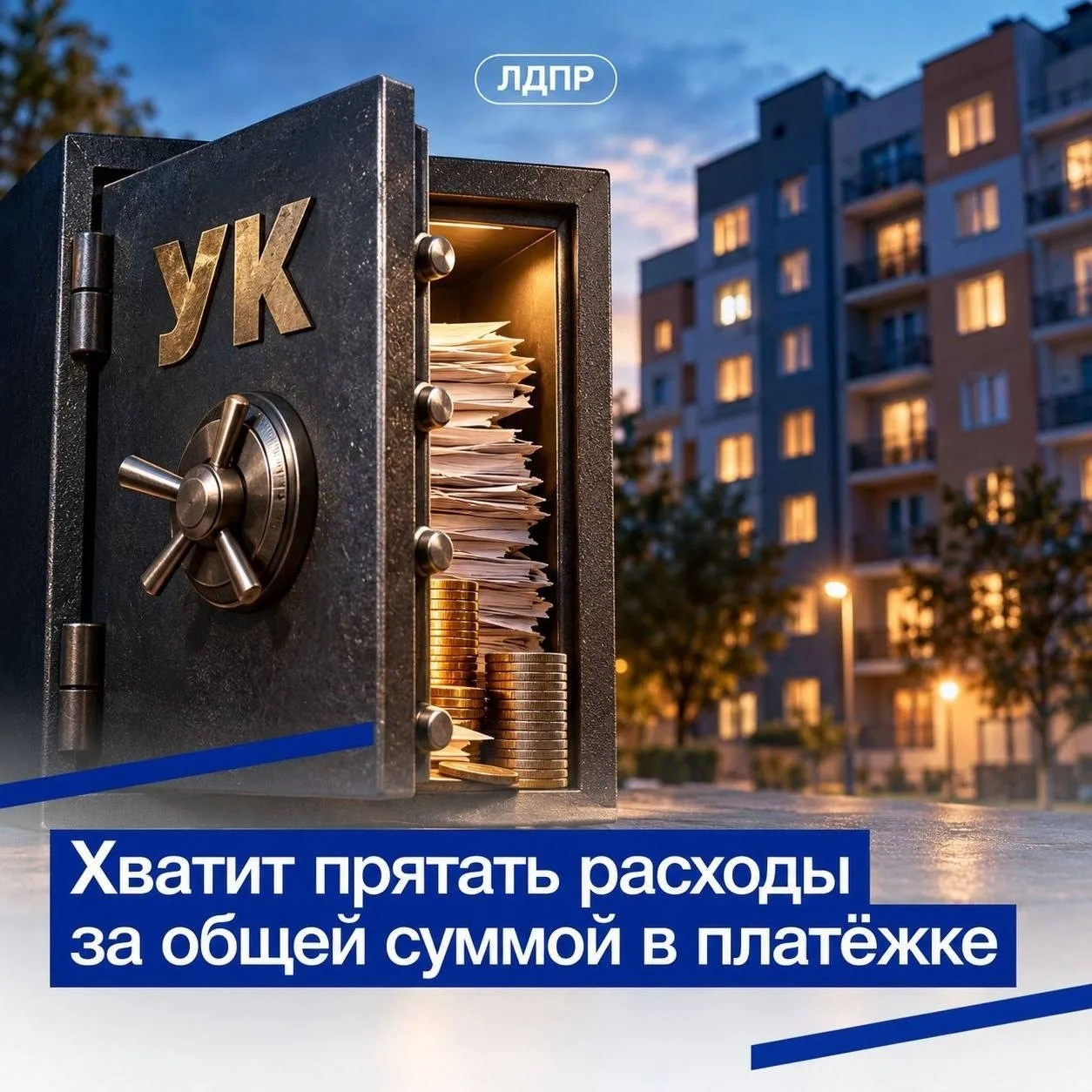 Куда уходят деньги жильцов? ЛДПР требует раскрыть расходы УК!