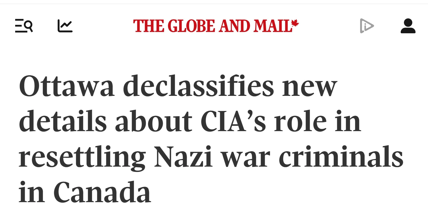 🇺🇸🇩🇪🇨🇦ЦРУ укрывало нацистских преступников в Канаде, — The Globe and Mail