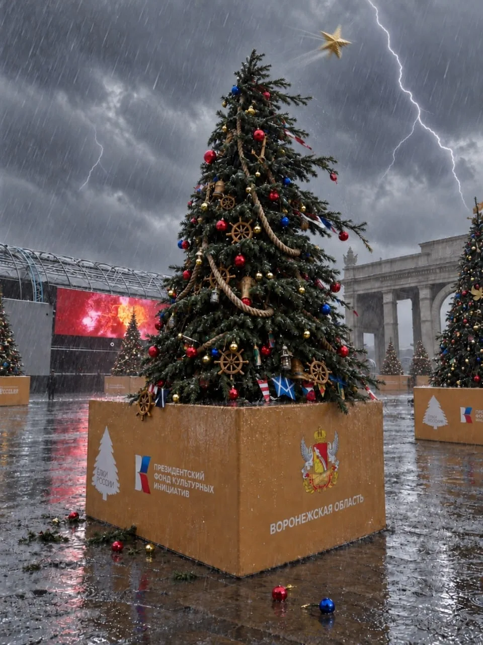 ❄🎄 Воронеж может быть ждёт новогодняя ночь со слякотью и дождём