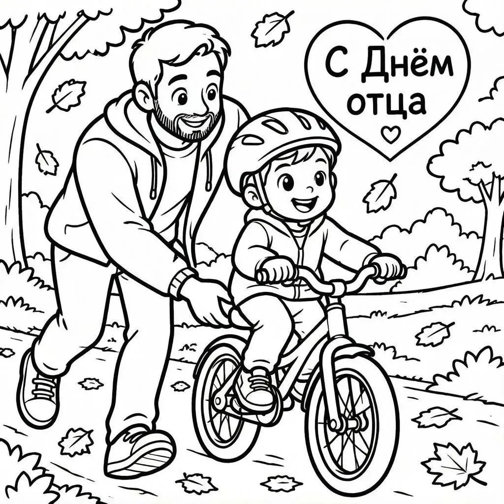 Раскраски с Днём отца