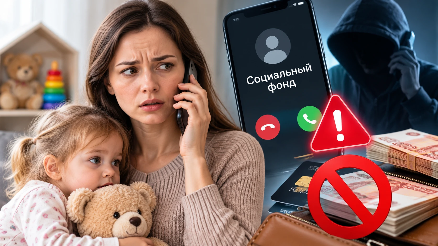 ⚠️ Мошенники придумали новую схему обмана родителей, получающих детские пособия