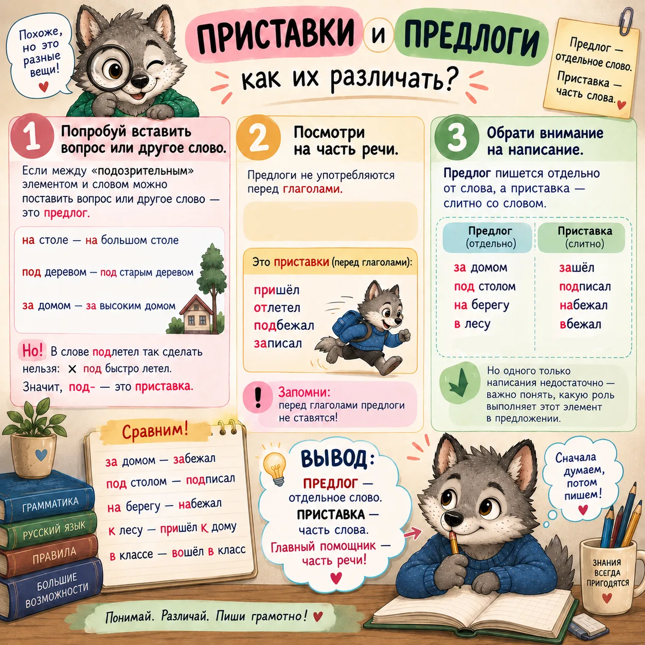 Приставки и предлоги — как их различать? 🤔