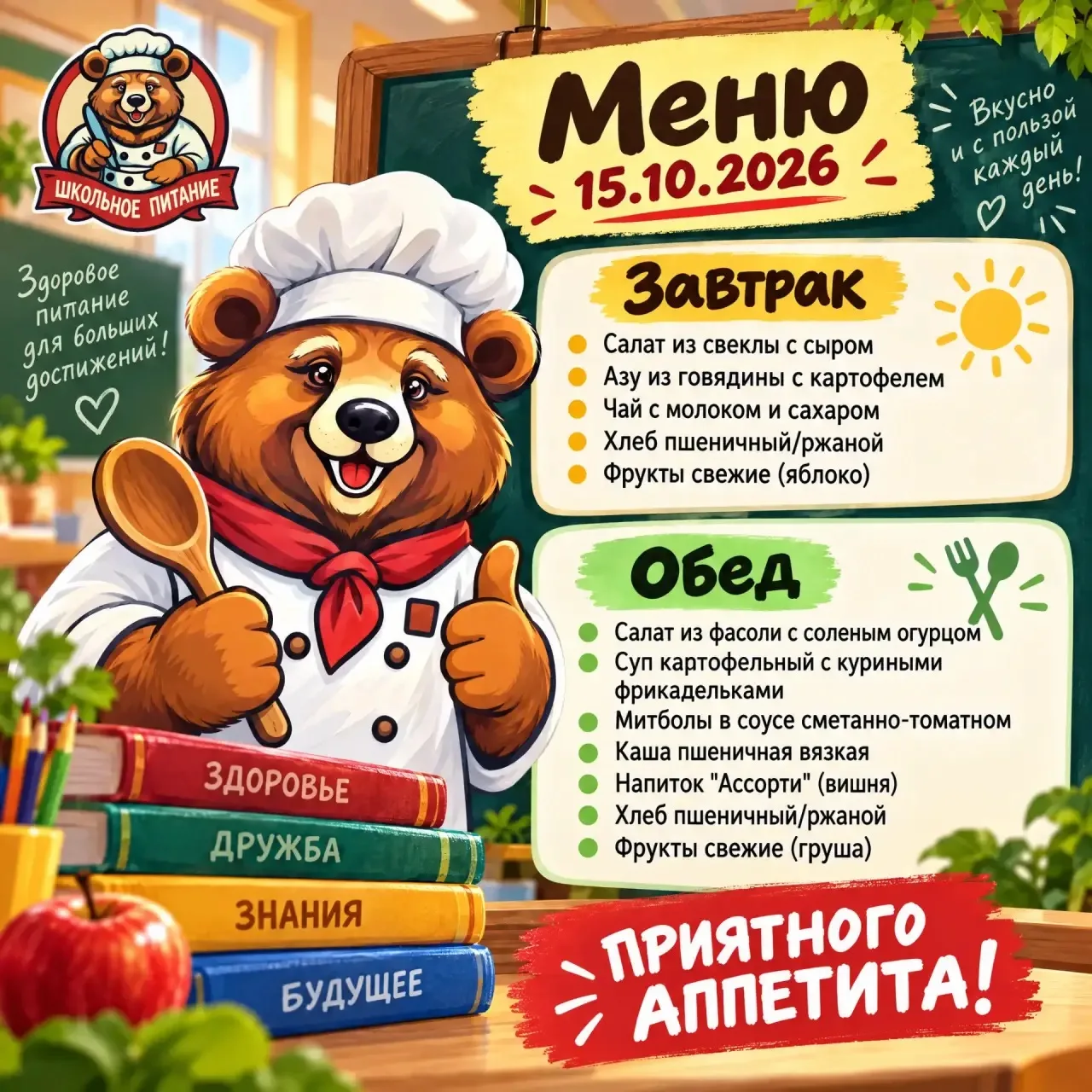 МЕНЮ 👌