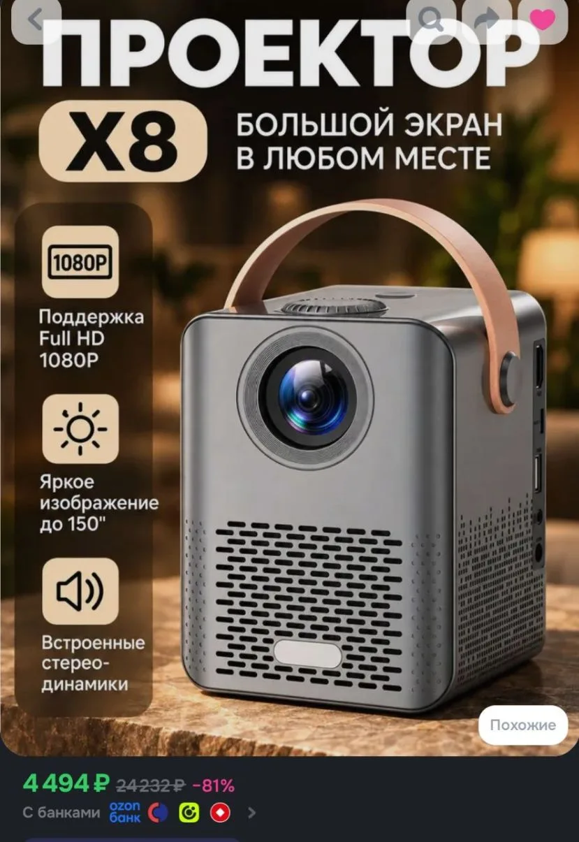 Классные недорогие проекторы