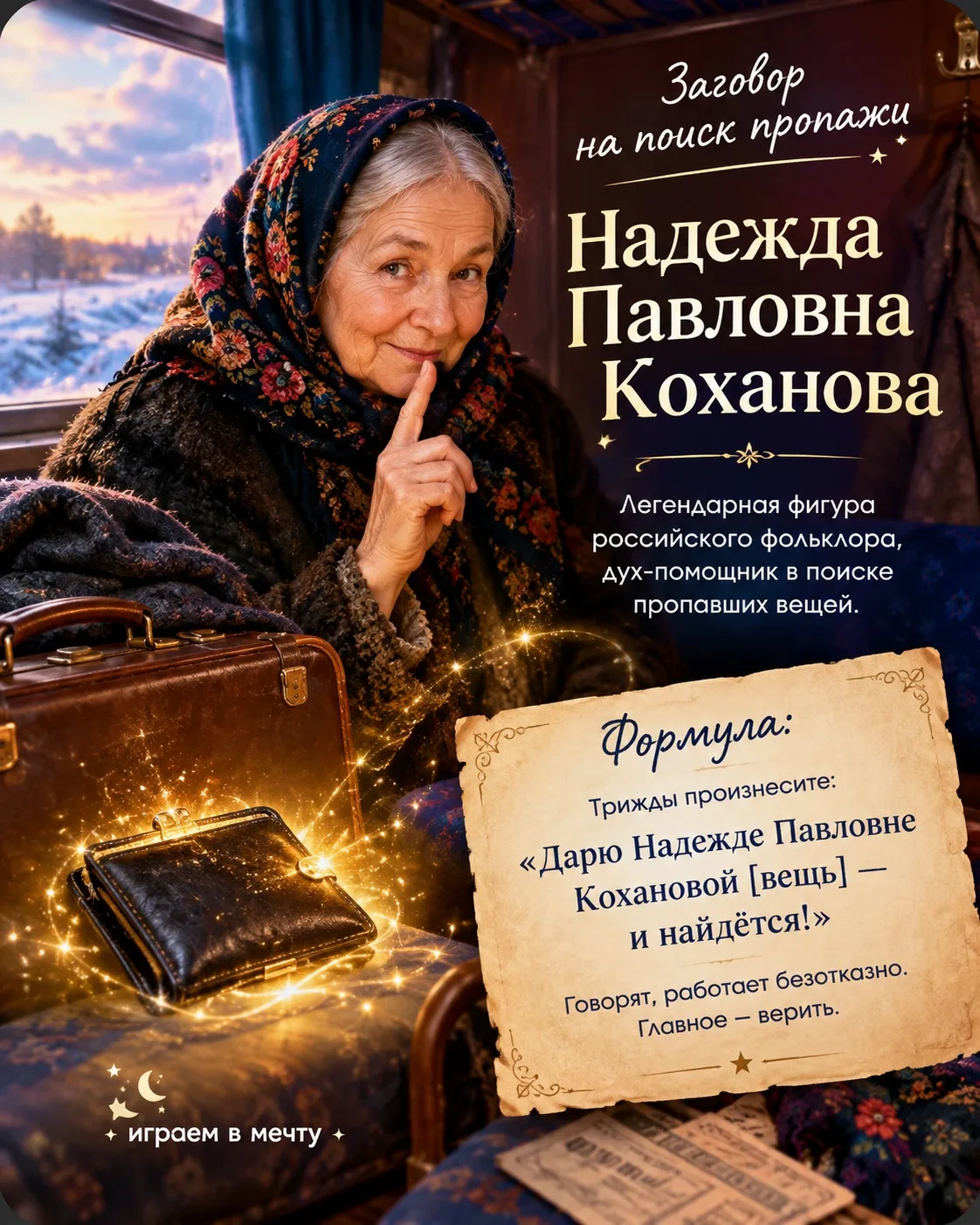 🔮 Заговор на поиск пропажи: Надежда Павловна Коханова