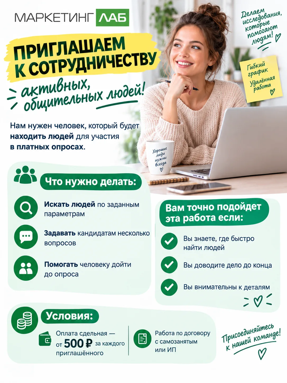 ПРИГЛАШАЕМ К СОТРУДНИЧЕСТВУ АКТИВНЫХ, ОБЩИТЕЛЬНЫХ ЛЮДЕЙ!