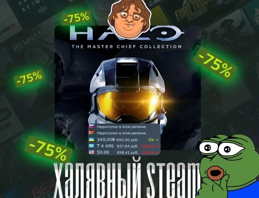 🍔 5 за 250 6 за 700 — Halo: The Master Chief Collection получила скидку7️⃣5️⃣