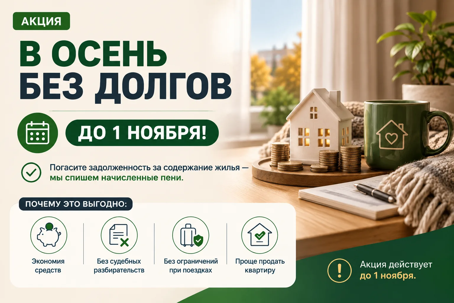 «В осень без долгов»: акция продолжается!
