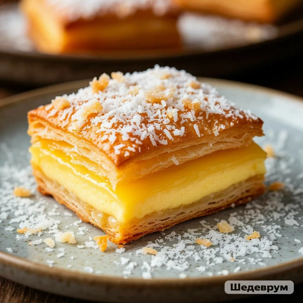 ПИРОЖНОЕ С ЗАВАРНЫМ КРЕМОМ И КОКОСОВОЙ СТРУЖКОЙ 🥥🍰✨