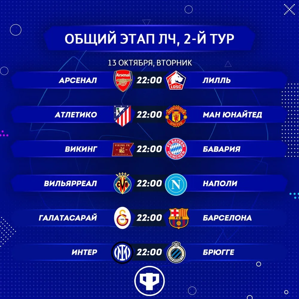 👇 Расписание матчей. Что смотрим?