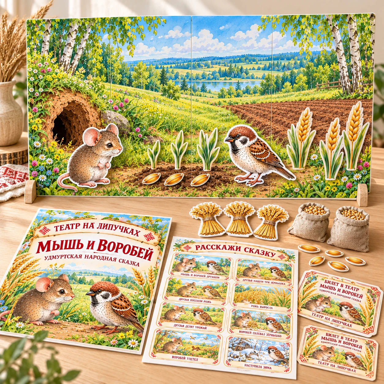 🎭 ТЕАТР НА ЛИПУЧКАХ «МЫШЬ И ВОРОБЕЙ» 🐭🐦🌾