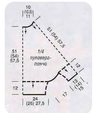 Жакет-пончо с рукавами.