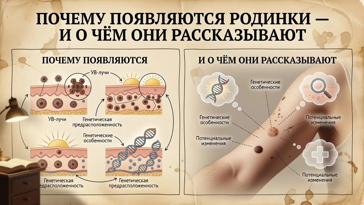 🔥 ПОЧЕМУ ПОЯВЛЯЮТСЯ РОДИНКИ — И О ЧЁМ ОНИ РАССКАЗЫВАЮТ
