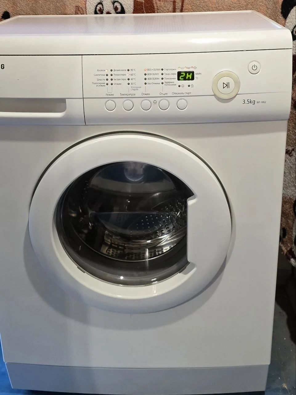 Стиральная машинка Самсунг WF-S862. Производства Корея.Загрузка 3,5 кг белья. Скорость ...