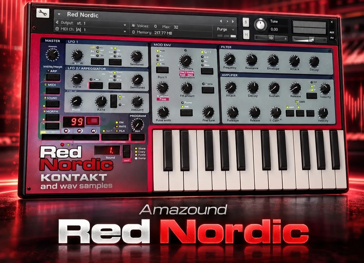 🎹 Amazound Red Nordic библиотека для Kontakt 4, собранная на базе Nord Lead 2. Здесь у...